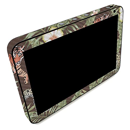 Image of MightySkins Carbon Fiber Skin Compatible with Amazon Echo Show 8 (Gen 2) - Tiger Jungle | Protective, Durable Textured Carbon Fiber Finish | Easy to Apply | Made in The USA