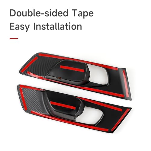 Image of Car Inner Door Handle Bowl Decals for Honda CR-V 2017-2022 Accessories CRV ABS Carbon Fiber Stickers (Without Any Buttons or Holes)
