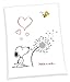 Klaus Herding GmbH Couverture polaire XXL Peanuts Snoopy - En flanelle - 150 x 200 cm