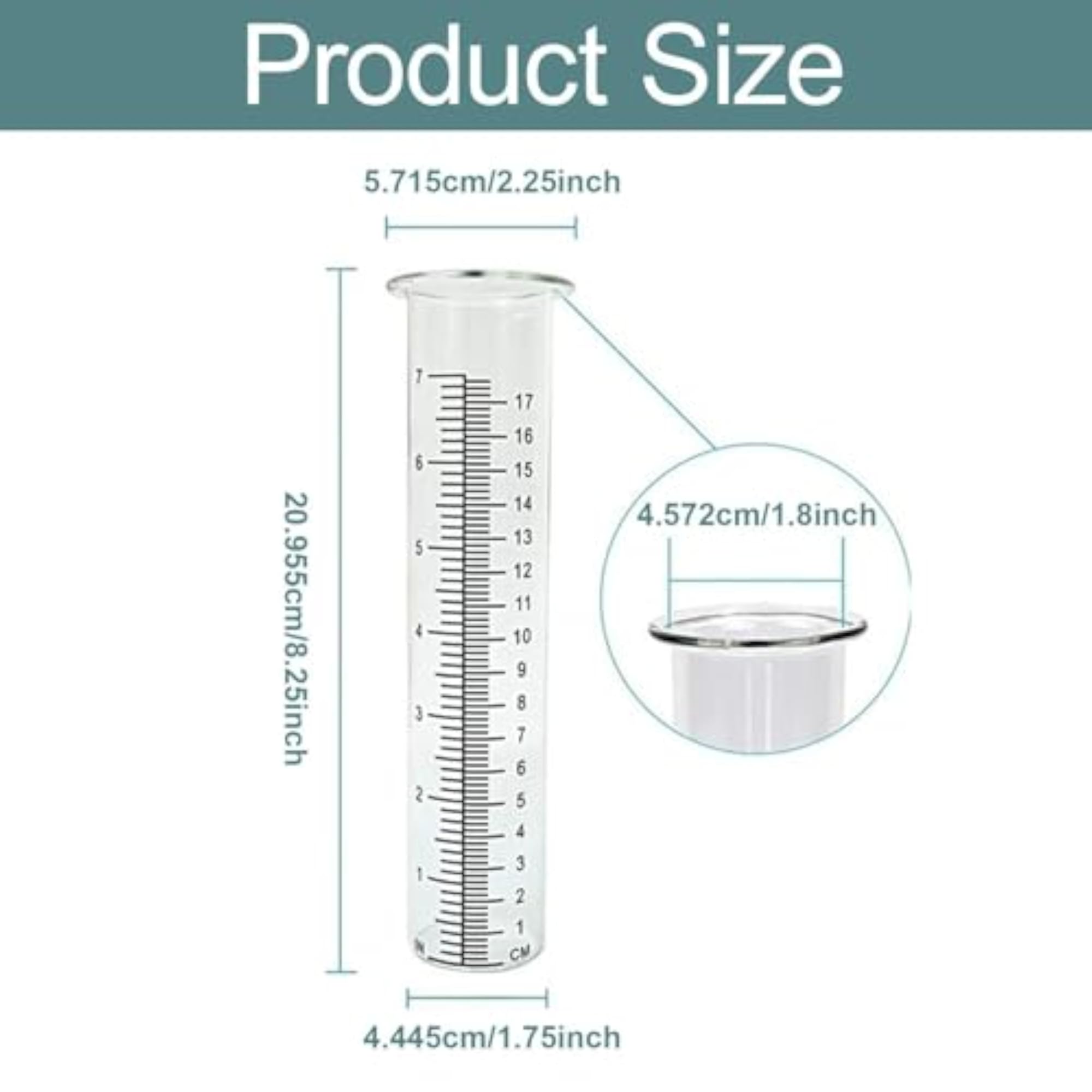 Outdoor Decorative Rain Gauge with Scale