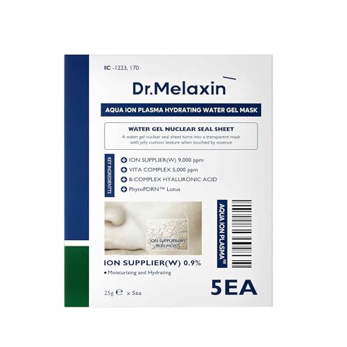 Dr.Melaxin(ドクターメラクチン)アクアイオンプラズマ水分ウォーターゲルマスクパック5枚入り 水分 保湿 ヒアルロン酸 ナイアシンアミド 乾燥肌 混合肌 敏感肌 水分チャージ 肌バリア 水分ホールド しっとり 韓国スキンケア 韓国コスメ[公式・正規
