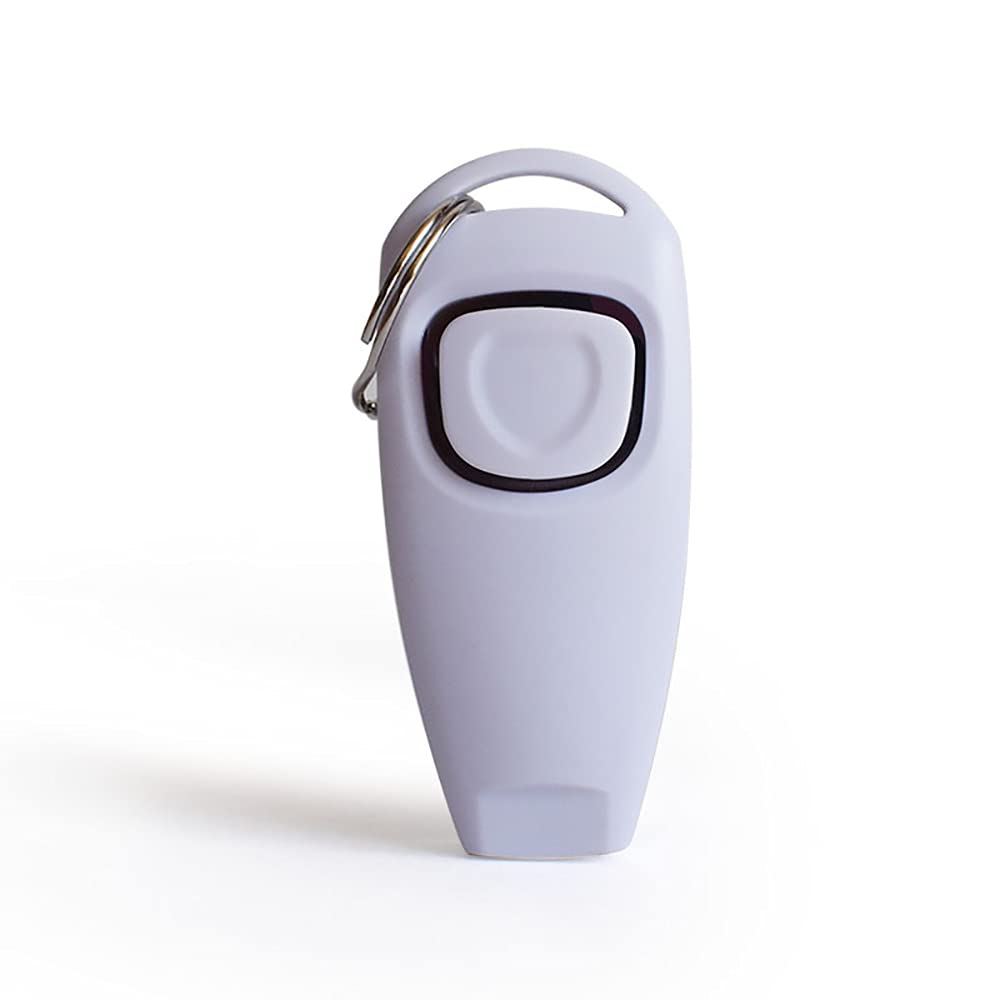 SEIWEI 2 in 1 Dog Puppy Clicker and Whistle Training, Training Clicker for Dog Cat White 1PCS