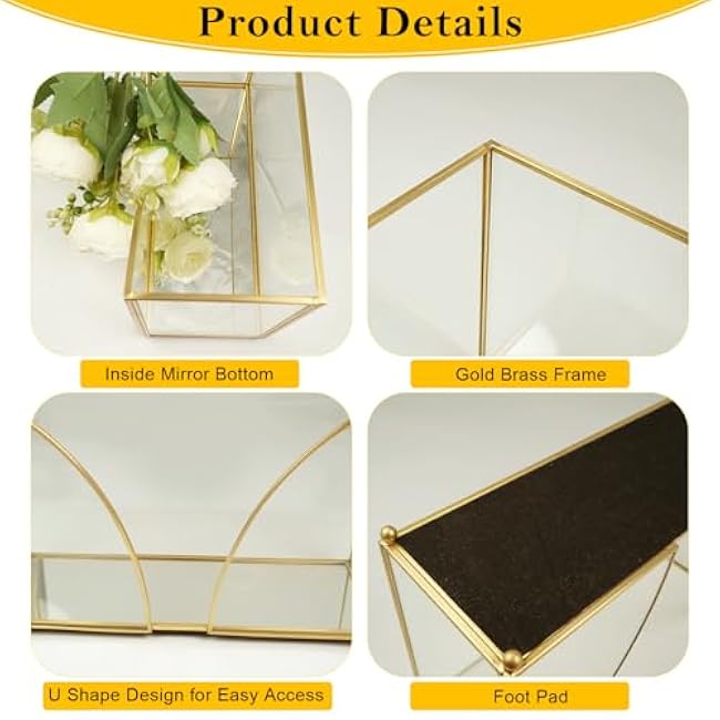 Multifold Paper Towel Dispenser Gold Glass Paper Towel Holder Countertop,Bathroom Paper Towel Dispenser with Feets,Stylish Paper Towel Holder for Bathroom Toilet Kitchen Sink Office