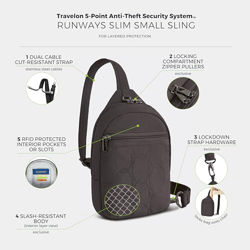 Image of Travelon Anti-Theft Runways Small Sling