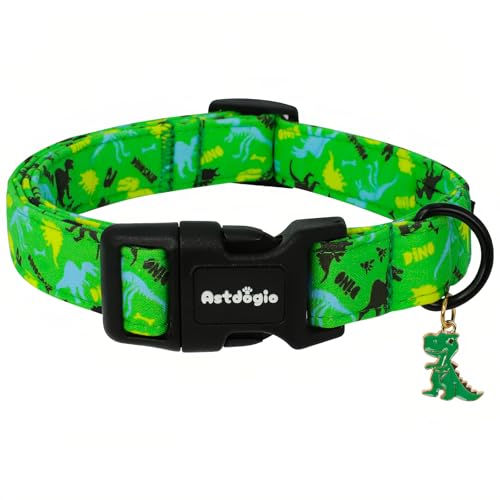 Medium-Dog-Collars-for-Male-Dogs-Boy-Dog-Collars-with-Dinosaur-PatternAdjustable-Cotton-Green-Collar-for-Puppy-DogIdeal-Daily-Photos-Pet-Fashion-Accessory Medium Dog Collars for Male Dogs, Boy Dog Collars with Dinosaur Pattern,Adjustable Cotton Green Collar for Puppy Dog,Ideal, Daily Photos & Pet Fashion Accessory - Image 1