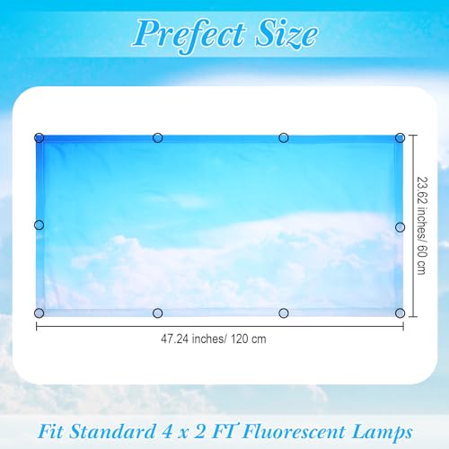 Image of VIHOSE 6 Pcs Fluorescent Light Covers for Ceiling Lights Classroom Magnetic Light Covers Classroom Filters Office School Drop Ceiling, 4 x 2 ft(Cloud)