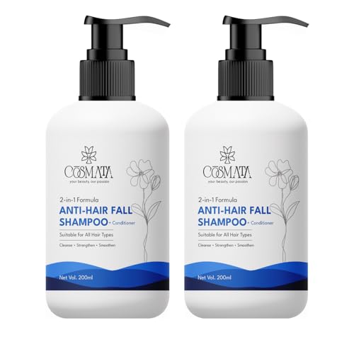 Image of Anti-Hair Fall Shampoo & Conditioner | 2-in-1 Formula | Strengthens Roots, Reduces Hair Fall & Boosts Shine | Suitable for All Hair Types | 200ml