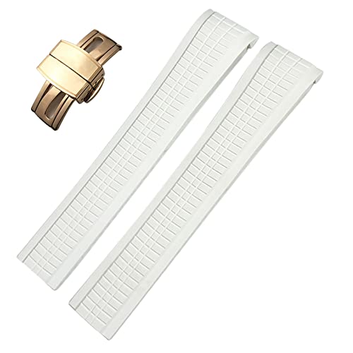 Bracelet caoutchouc 21mm résistant sueur pour Patek Philippe Aquanaut 5164A