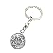Produktbild WDOIT Runde Mandala Blume Schlüsselanhänger Taschenanhänger Legierung Keychain Handy Bagjewelry Auto Anhänger Rucksack Deko, Männer und Frauen Kleine Geschenke