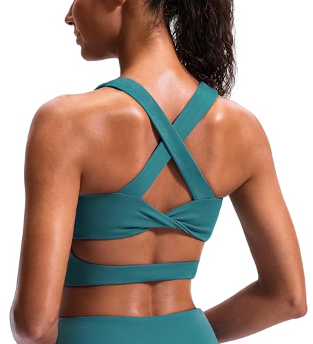 Image of Sports Bras for Women Criss-Cross Back Padded Workout Tank Tops Medium Support Crop Tops for Women
