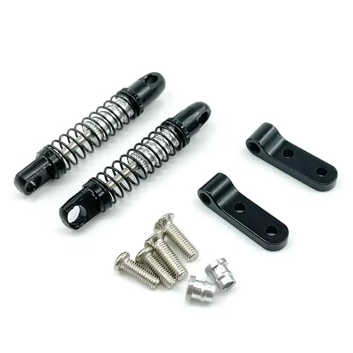 RC�J�[�A�b�v�O���[�h�p�[�c Compatible With WPL D12 RC�J�[�X�y�A�A�N�Z�T���[ �������t�����g���A�V���b�N�A�u�\�[�o�[�_���p�[ �V�[�g�A�b�v�O���[�h�p�[�c�p�}�E���g�Œ�t��(Black,Rear)