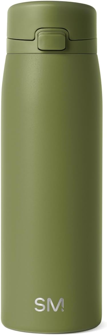 Simple Modern Sidekick Travel Coffee Mug | Ceramic-Lined Insulated Stainless Steel Tumbler | Leak-Proof and Cup Holder Friendly | 16oz, Grasshopper