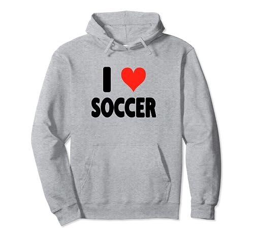 I Love Soccer - Corazón Futbol Campo Campo Portero Sudadera con Capucha