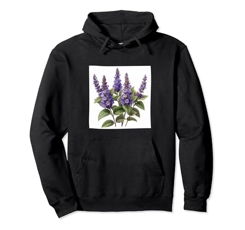 Anise Hyssop Flower Cottagecore Graphic Pullover Hoodie