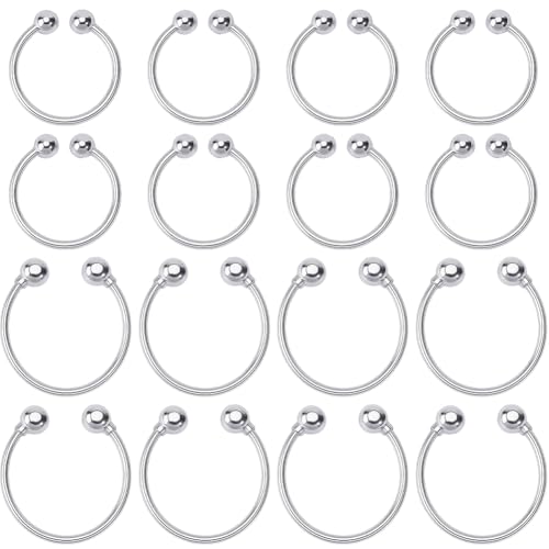 GORGECRAFT 20pcs 2 Tailles Clips de Bikini en Alliage Anneau en O Boucle de Fermeture Argentée...