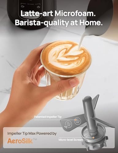 Image of DREO Milk Frother, 8-in-1 Electric Frother for Latte Art Coffee