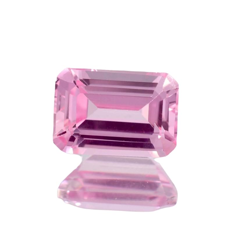 Morganite naturelle de 7x11mm en forme d'émeraude pour remplacer une pierre de bague perdue