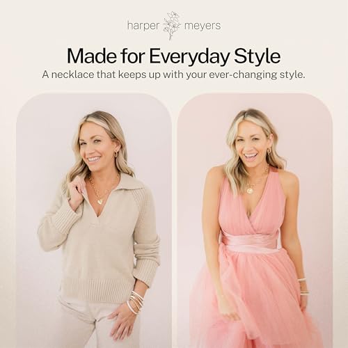 Harper Meyers Gold Medallion Necklace & Sunburst Heart Charm Bundle – Bold Statement Jewelry for Women – Interchangeable Gold Pendant & Heart Charm – Elegant Necklace Gift for Any Occasion 5