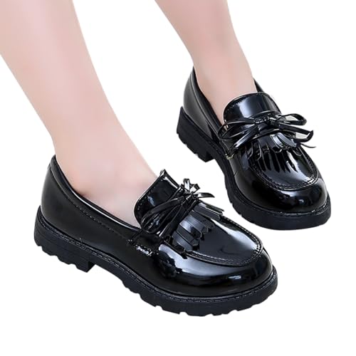 IWIHMIV Toddler Girl Mary Jane Dress Shoes Slip On Ballet Flat for Girl Party School Bowknot Shoes3