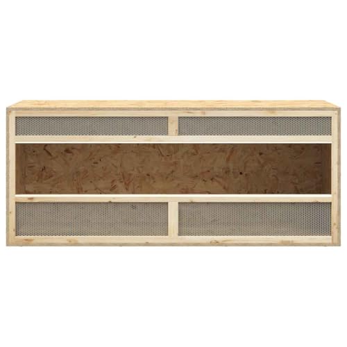 Image of Medium Durable Terrarium with Engineered Wood Glass and Steel Construction, 47.2x19.7x19.7 Inch Reptile Enclosure Featuring Heat Moisture Resistant Scratch-Proof Surface