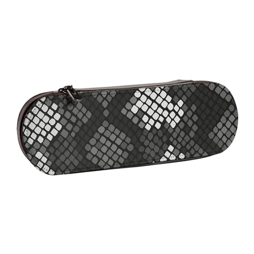 di serpente Astuccio per matite per per penne a matita di grande capacità pelle sintetica grigio bianco nero