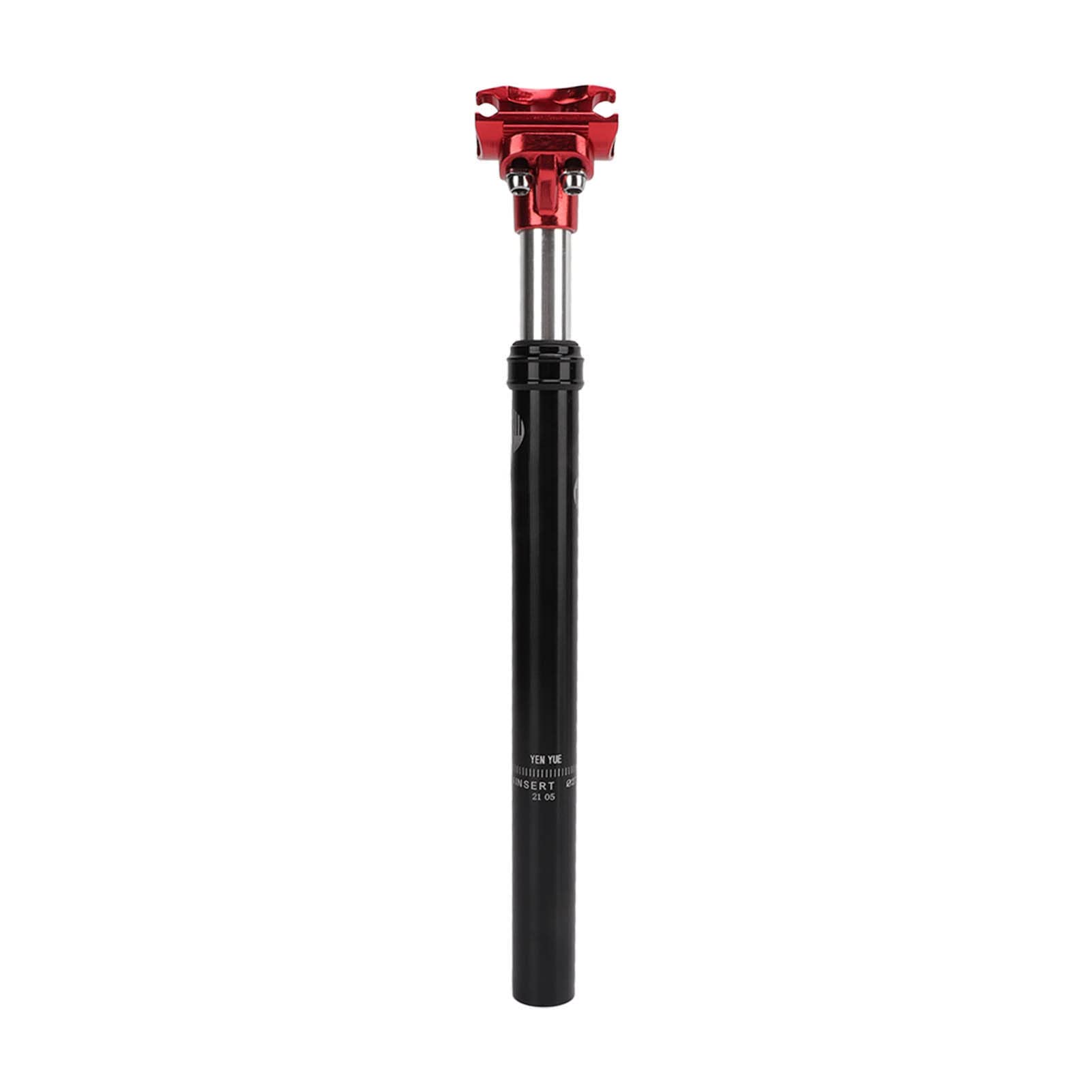 Tige de selle suspendue avec amortisseur à pression d'huile, 27,2 mm, pour VTT, rouge (KSP630-27,2 mm x 350 mm Noir/Rouge)