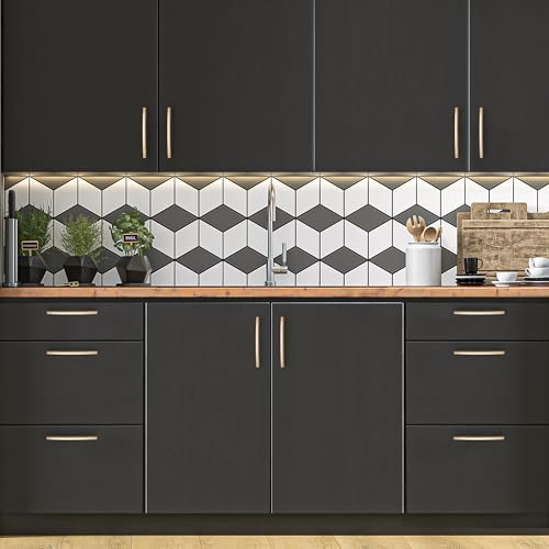 Image of Ravinte 20 Pack Cabinet Handles Champagne Bronze Cabinet Pulls Kitchen Cabinet Handles,Curved Drawer Pulls in 7-1 /4 Inch Length with 5 Inch Hole Center Arch Kitchen Cabinet Hardware