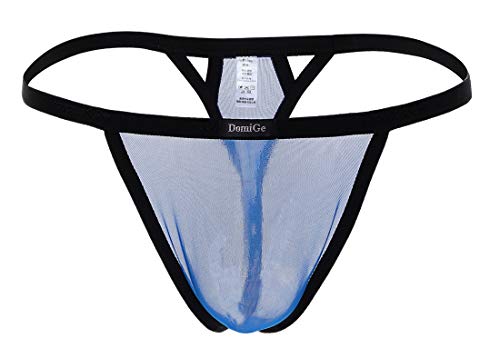 Men's Mesh Translucent Low Waist U Convex Pants Thongs