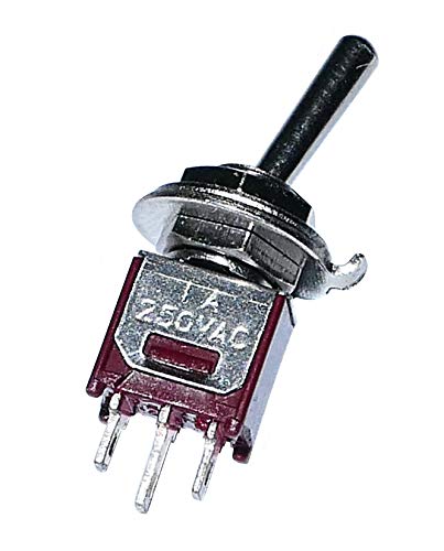 AERZETIX: Interruptor conmutador de palanca SP3T ON-OFF-ON 1A/250V, 3 posiciones C10621