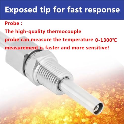 Sensor de temperatura tipo K 0-1300 °C con sonda de motor de 5m 2
