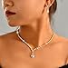 JAKAWIN Bride Silver Bridal Necklace Earrings Set Crystal Wedding Jewelry Set Rhinestone Choker Necklace for Women (Set of 3) (NK144-3) (2 Gold)
