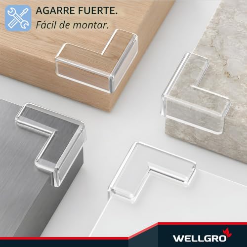 Miniatura 4 de Wellgro Protector De Esquinas De Silicona, 4 X 4 X 1,9 Cm Largo X Ancho X Alto . Transparente, Libre De Bpa. Cantidad Seleccionable. Cantidad: 16 Unidades