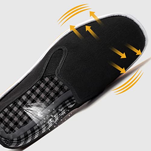 Mens Slip-On Chinese Style Kung Fu Tai Chi Old Beijing Martial Arts Shoes, Non Slip Breathable Canvas Martial Rubber Sole Casual Shoes, for Your Daily Activities Around The House3