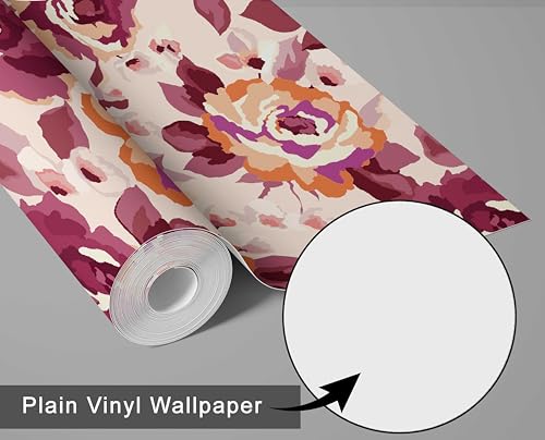 Papier peint vinyle texturé bordeaux chic et imperméable - 7