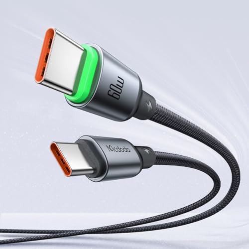 CA-6872 Type-c Type-c 60W PD hızlı şarj, E-Marker çipli Easy Series örgü kablo, siyah, 3m