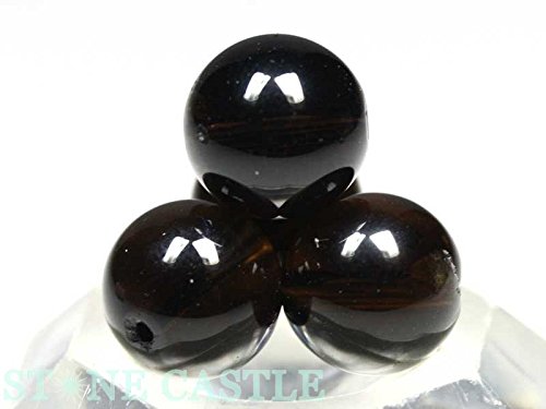 Amazon.co.jp: 【石流通センター】【丸ビーズ】天然チベット産黒水晶