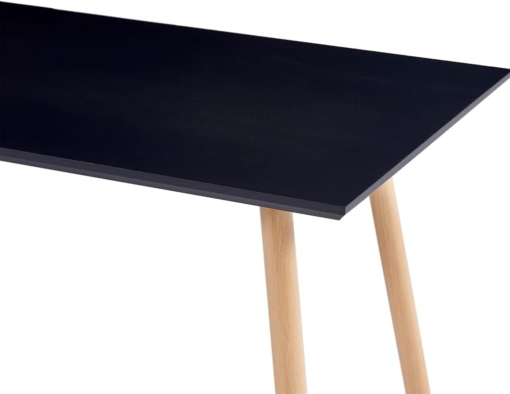 vidaXL Dining Table, Kitchen Table for Breakfast Dinner, Dining Room Table for Home, Dining Furniture, Scandinavian Style, Black and Oak MDF