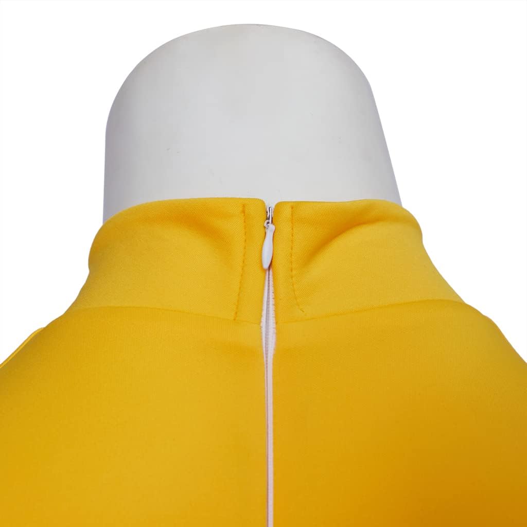 MelangCos Men's Yellow Cartoon Jumpsuit Movie Character Suit Halloween Costume
