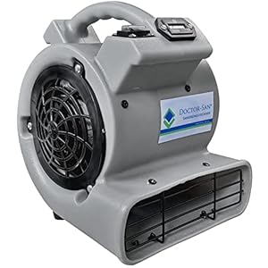 Turbolüfter Radialgebläse Bautrockner Radiallüfter Baulüfter 360 m³/h (GRAU)