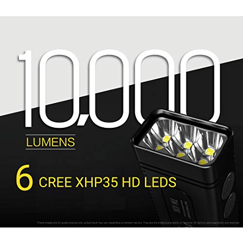 Nitecore Tm10K Tm10K Tiny Monster 10,000 Lumen Burst Rechargeable Flashlight, Black #TOP2