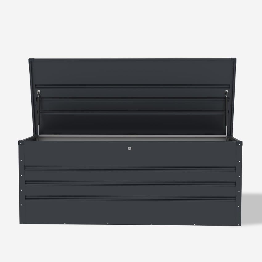 Produce Shop Baule Contenitore da Giardino Esterno 165x69x62cm in Acciaio Innsbruck