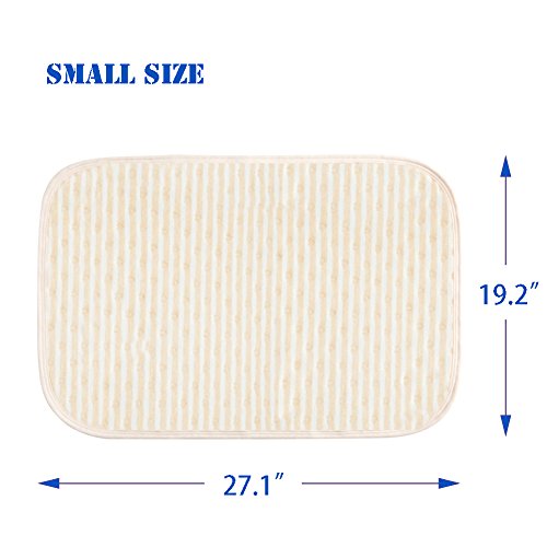 Organic Cotton Waterproof Newborn Infant Baby Bassinet Bedding Mattress Pads Bed Wet Diaper Cradle Crib Stroller Absorbent Changing Mat Nursing Incontinence Sheet For Toddler Adults (brown-stripe, S)