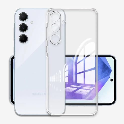 Image of REALCASE Silicone Samsung M55 / F55 5G Back Cover Case, Scratch Resistant Protective Crystal Clear Transparent Shock Proof Bumper Back Cover Case for Samsung Galaxy M55 / F55 5G