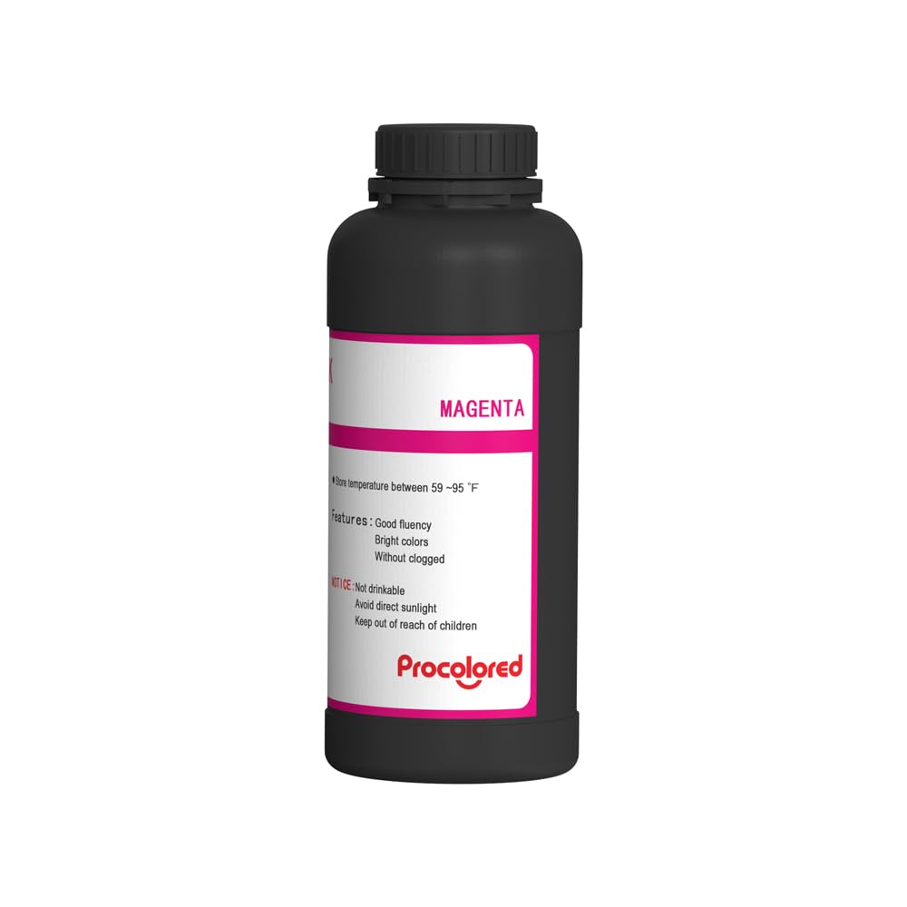 Procolored Recarga de Tinta UV DTF de 500 ml x 5 para Impresora UV DTF VF13PRO (CMYKW)