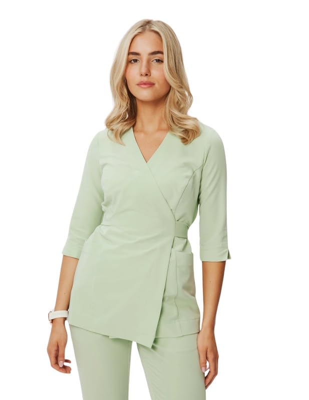 Damen-Kasack Rosalie für den Arzt- und Pflegebereich - Schlupfkasack modern & bequem mit verstellbarem Gürtel - Medizinische Berufsbekleidung