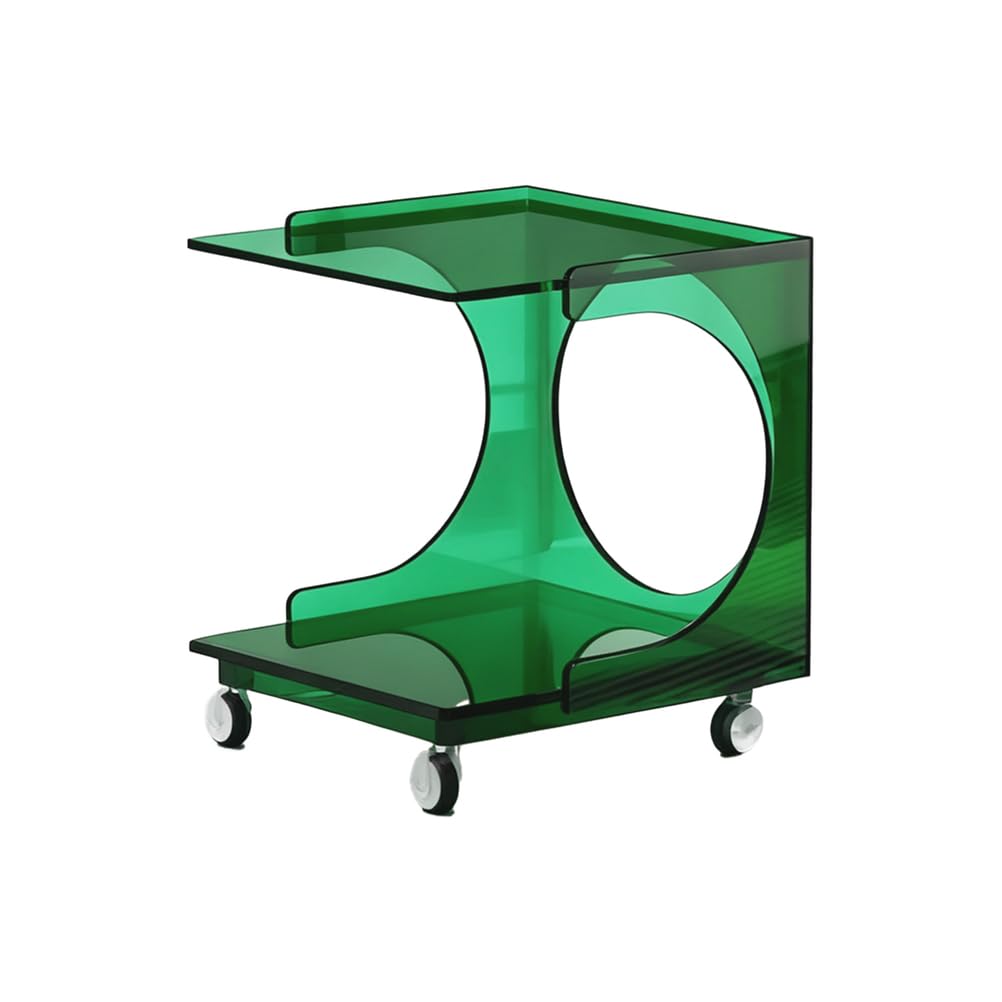 Table d'appoint acrylique contre le désordre petit espace verte