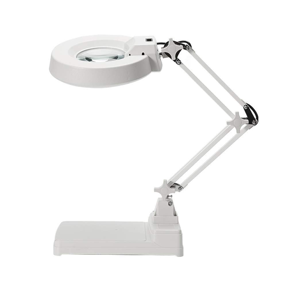 Lupa de Pantalla Lupa de Escritorio Lupa de sobremesa de Alta definición HD Stent de Acero Inoxidable con Lente óptica Ligera Lupa con luz LED