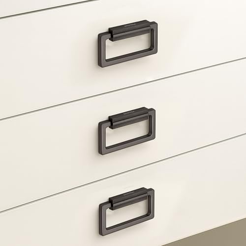 Image of Plantex Rajwadi Drawer Kadi /Drawer Handle /Kadi for Drawers /Pull-Push Kadi for Home /Office Cabinet - Pack of 3 (Satin Black)