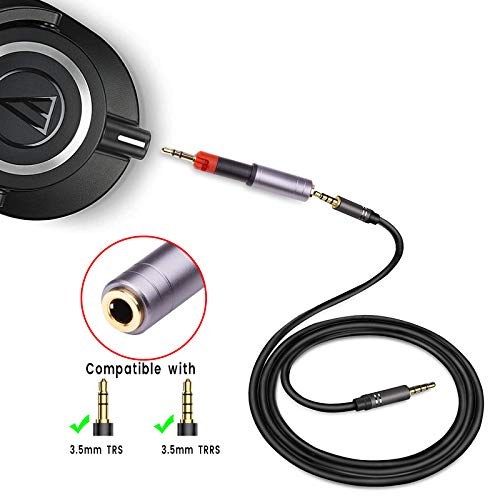 Image of ath m50x 3.5mm to 2.5mm Adapter Compatible with Audio-Technica ATH-M40X ATH-M50X ATH-M60X ATH-M70X, Sennheiser HD598 HD518 HD558 HD595 HD595 HD598se HD569 HD579 HD599 Headphone Jack Adapter