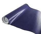 Bree Electric Blue 3D Carbon Fiber Vinyl Wrap for Car , Cell Phones, Furnitures, Desks and DIY (59x12 INCH, Blue)